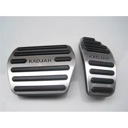 Aluminum Alloy Car Accelerator Gas Brake Pedals Cover Non Slip Pad AT For Renault Kadjar Koleos 2016 2017 2018 Car Accessories