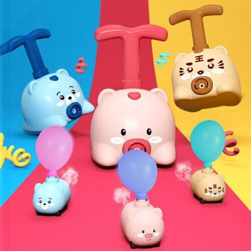 NEW Power Balloon Launch Tower Toy Puzzle Fun Education Inertia Air Power Balloon Car Science Experimen Toy for Children Gift