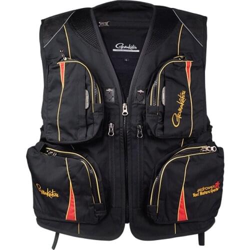 New 2020 Gamakatsu Leisure Fishing Vest Multi Pocket Wear-Resistant Sports Multi-Function Man Anti-skid Outdoor Dorp shipping