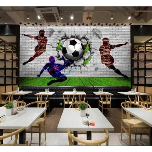 Custom wallpaper Football Themed Bar restaurant wallpaper background wall living room bedroom decor 3d wallpaper mural