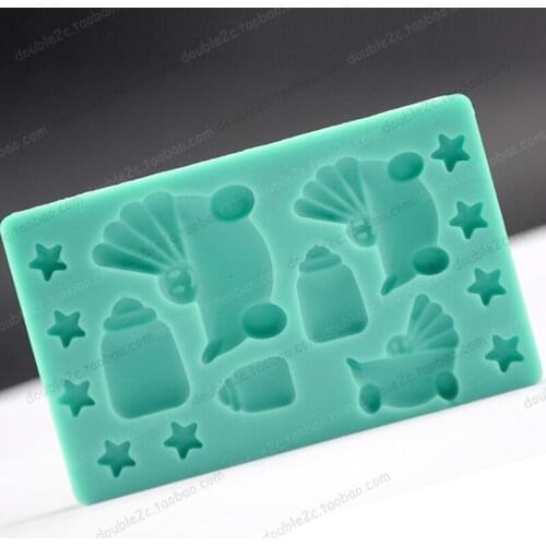 Baby stroller Silicone Mould Baby pacifier Fondant Mold Silicone Cake Decorating Craft Sugar,Mould de Silicona Party Cake Tools