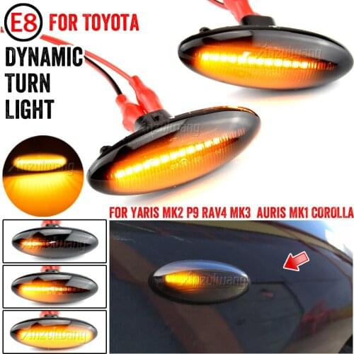 LED Flashing Lights Car Side Marker Lamp Lateral Turn Signals For Toyota COROLLA Yaris Mk2 P9 Auris Mk1 E15 RAV4 Mk3 ACA3 ALA3