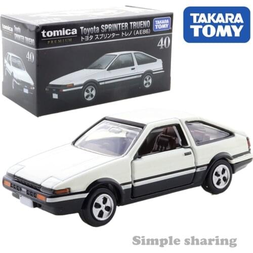 Takara Tomy Tomica Premium 40 Toyota Sprinter Treno White AE86 1/60 Car Hot Pop Kids Toys Motor Vehicle Diecast Metal Model