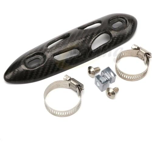 Universal Carbon Fiber Exhaust Pipe Muffler Heat Shield Protector Cover For Yamaha Honda Suzuki