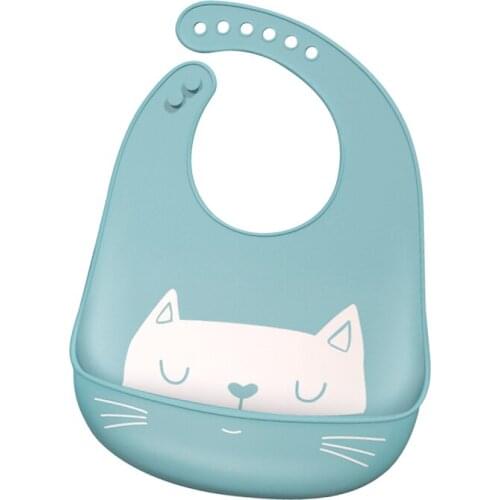 Cartoon Waterproof Baby Silicone Bibs Burp Cloths Toddler Kids Adjustable Feeding Apron Saliva Bandana Boy Girl Bibs Baberos