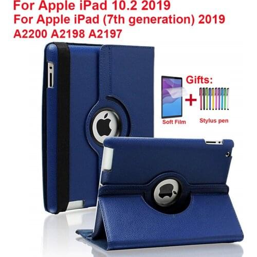 360 Degree Rotating PU Leather Case for Ipad 7th Generation 2019 Cover for Ipad 10.2 2019 A2200 A2198 A2197 Coque Funda