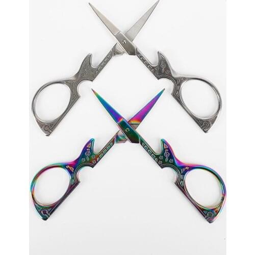 High Quality Stainless Steel Scissors Vintage Classic Embroidery Craft Sewing Guitar Shape Scissors Home Tool