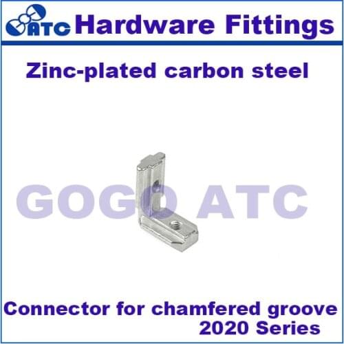 High quality standard 50pcs/lot connector for chamfer groove 2020 series Zinc-plated carbon steel