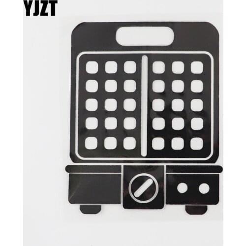 YJZT 12.7CM×15.4CM Waffle Pan Car Sticker Kitchen Supplies Vinyl Decal Black/Silver 13E-0003