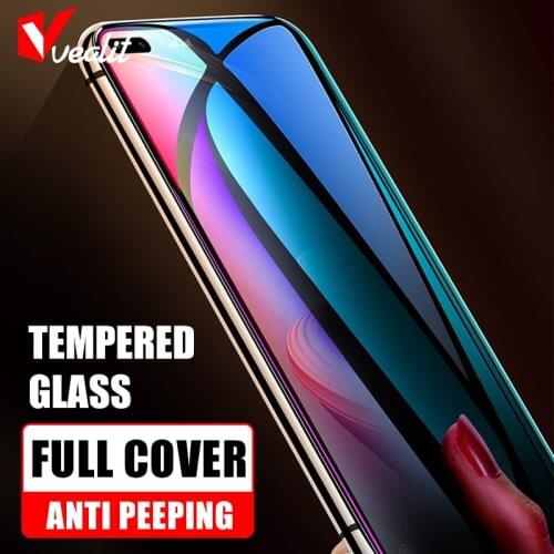 Vealit anti spy tempered glass for oppo reno 4z 3 2z 2f 10x zoom a94 a93 a92 a91 r17 a5 a9 2020 f11 pro privacy screen protector