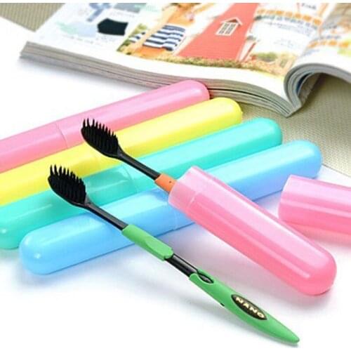 1PC Protect Toothbrush Tube Cover Hiking Camping Toothbrush Holder Case Storage Box Travel Kits Accessories Supplies