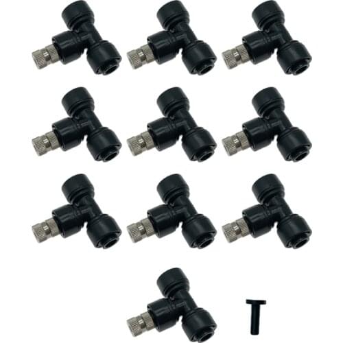 10PCS 3-20Bar Atomizing Mist Nozzles 6mm Quick Slip Lock Connector Humidify Watering Sprayer 0.1mm-0.5mm Misting Cooling System