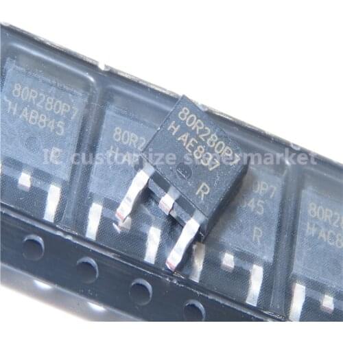 10PCS/LOT NWE 80R280P7 IPD80R280P TO-252 800V 17A SMD Transistor