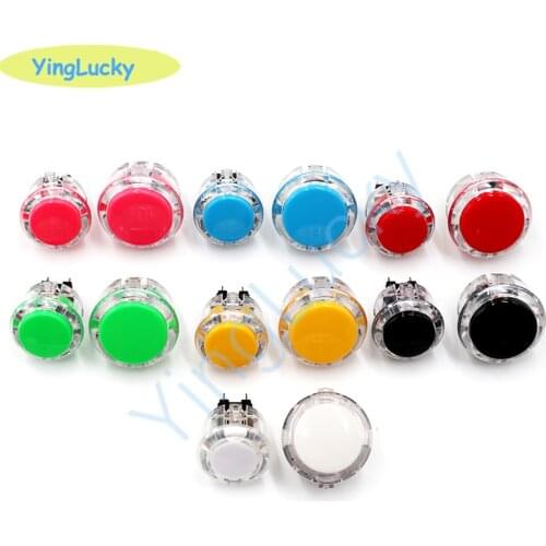 100pcs transparent Arcade button 30mm 24mm Sanwa OBSF-30 button for JAMAM arcade cabinet Pandora box