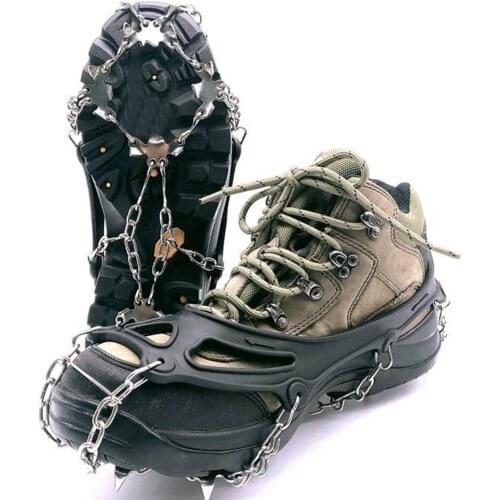 19-point Crampons Manganese Steel Climbing Gear Anti-Skid Snow Ice Climbing Shoe Grippers Crampon Traction Device Mountaineering