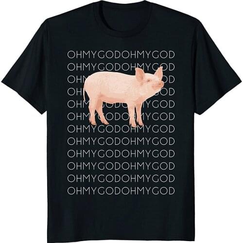 2020 Shane Dawson Oh My God Pig T-Shirt Funny Pig Graphic Tee Shirt Casual T Shirt For Men/Women