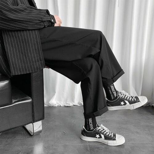 2021 Mens Black Korean Harem Pants Japanese Streetwear Joggers Harajuku Sweatpants Hip Hop Casual Trousers Plus Size