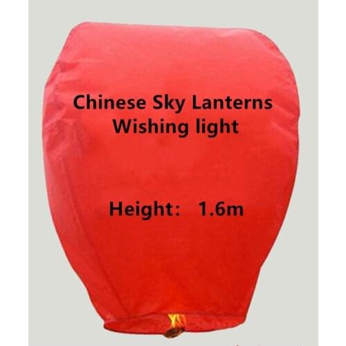 5 pcs 1.6m Chinese Paper Sky Flying Wishing Lanterns Fly Candle Lamps Wishing Light Christmas Party Wedding Festival Decoration