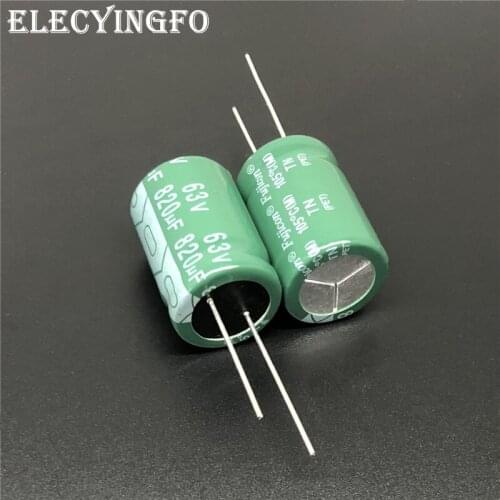 5Pcs/20Pcs 820uF 63V820uf FUJICON TN Series 18x26mm Low Impedance Long Life 63V820uF Aluminum Electrolytic Capacitor