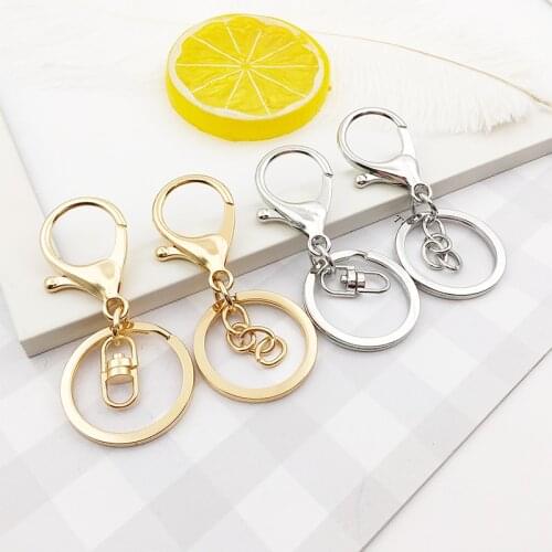 5pcs Swivel Clasps Lanyard Snap Hook Lobster Claw Clasp Keychain Key Rings