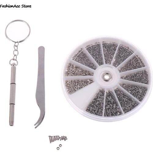 600/1000Pcs Tiny Screws Nut Assortment Repair Tool For Micro Eyeglass Sun Glasses Spectacles With Micro Screwdriver And Pliers