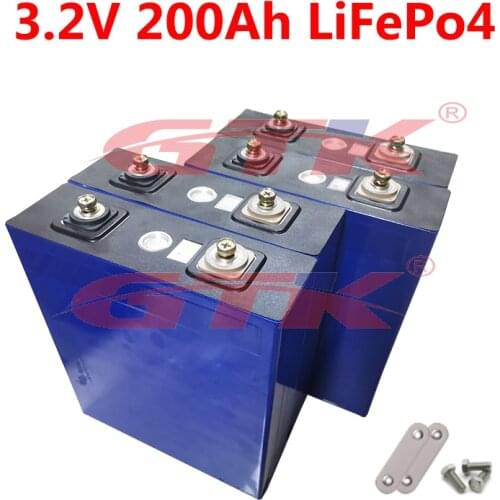 4pcs large capacity Great lifepo4 battery 200ah cell 3.2v 200ah lithium bateria for diy 12v battery pack solar power vehicle