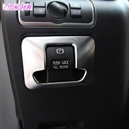 Car Interior Design Electronics Handbrake Parking Brake Button Keyboard Cover for Volvo 2009-2015 XC60 XC70 V60 s60