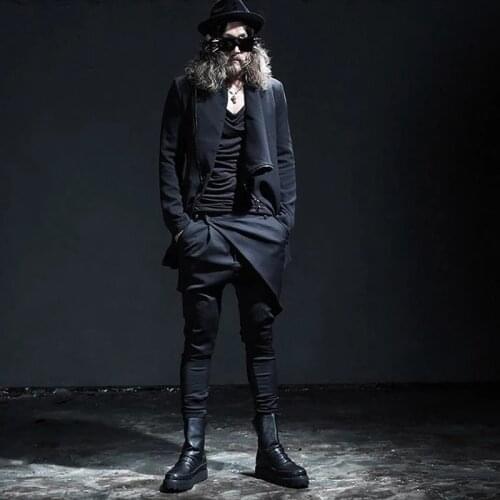 Unique design Yamamoto pants Korean shoes casual tight style pants fashionable hairstyle slim fashion Yao Si personality