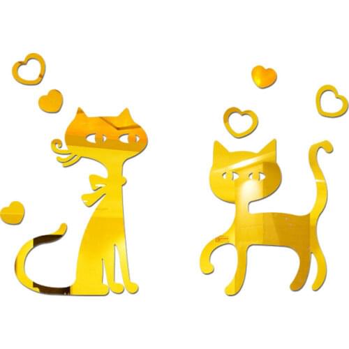 Зеркальные наклейки на стену Bzoosio China At AliExpress