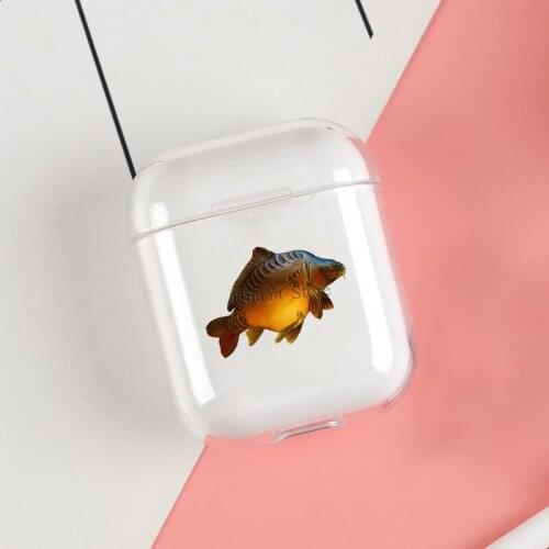 CARP FISH FISHIN Cases For Apple AirPods 1 2 Case Clear Wireless Bluetooth Earphone Case Protective Shell