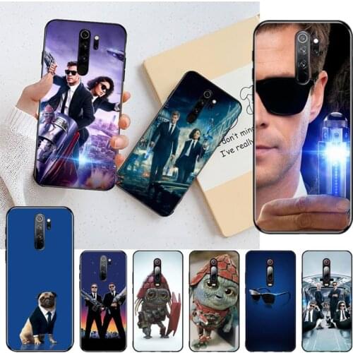 CUTEWANAN Men In Black International poster TPU black Phone Case Cover Hull for Redmi 8A Note 9 8 8T 7 6 6A 5 Go Pro Redmi 9 K20