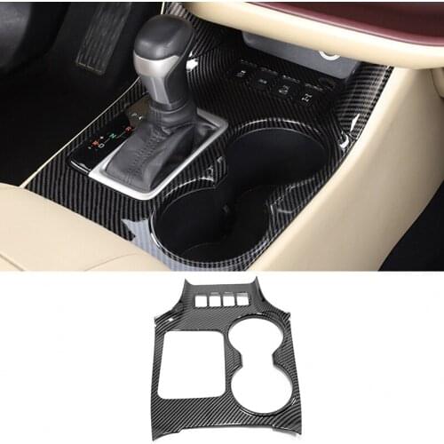 For Toyota Highlander Kluger 2014 15 16 17 18 19 2020 ABS Carbon fibre gear shift knob frame panel Cover Trim accessories 1pcs