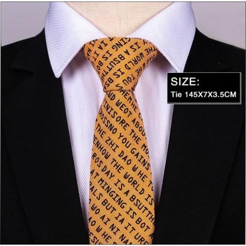 Ricnais Classic 6cm Letter Mens Tie For Men Business Formal Occasions Wedding Accessories Neck Tie For Man Casual Gift