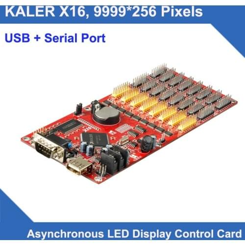 Kaler Outdoor indoor led display control card X16 USB Serial port max support 9999x256 pixel message led display