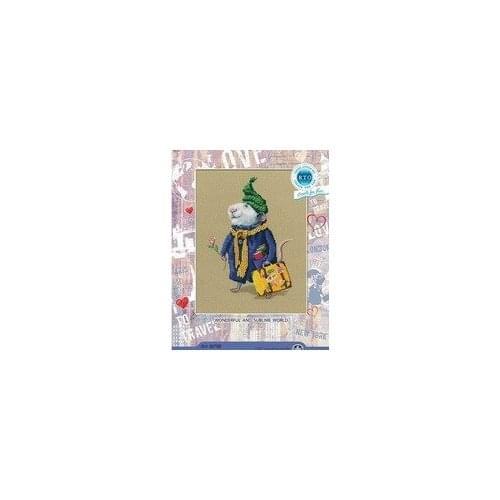 Rabbit 2 Counted Cross Stitch Kit Cross stitch RS cotton with cross stitch Haejbgqs Christmas Gingerbread Man