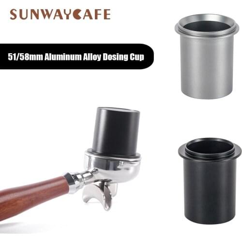 51/58mm Aluminum Alloy Dosing Cup Coffee Sniffing Mug Powder Feeder Fit Espresso Machine Portafilter Coffee Tamper Powder Tools