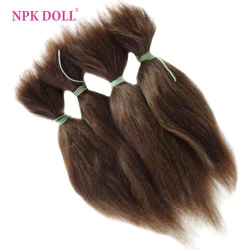 Dolls Accessories Brown Blonde Mohair Reborn Baby Doll Hair 100% Pure Natural Fashion 6 Inches Angora Goat 15g DIY Handmade