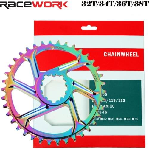 MTB GXP Narrow Wide Chain Wheel Crankset Bicycle Chainwheel Round 6mm Offset 32/34/36/38T Compatibility 9/10/11 speed