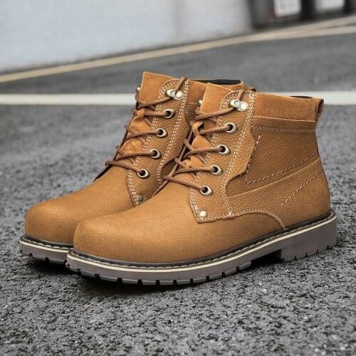 Big Size 38-50 Men Boots Italy Handmade Genuine Leather Ankle Military Boots Motorcycle High Quality Male Comfortable Footwear