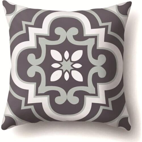 Creative Striped Waist Soft Pillowcase Geometric Ethnic Mandala Pattern Living Room Bedroom Cushion Cover 45x45cm