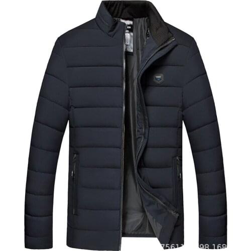 New Style Middle-aged Cotton-padded Jacket Warm Cold Stand-Collar Daddy Clothes Cotton-padded Clothes Middle-aged Mens