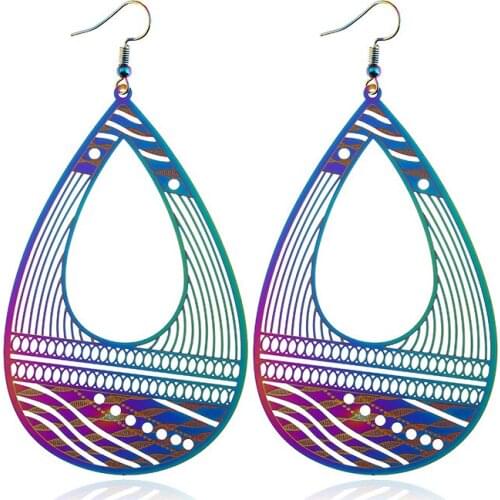 2018 New Arrival Water Drop Earrings For Women Femme New Fashion Blue Color Bohemian Jewelry Cheap Wedding Jewellery JY2427