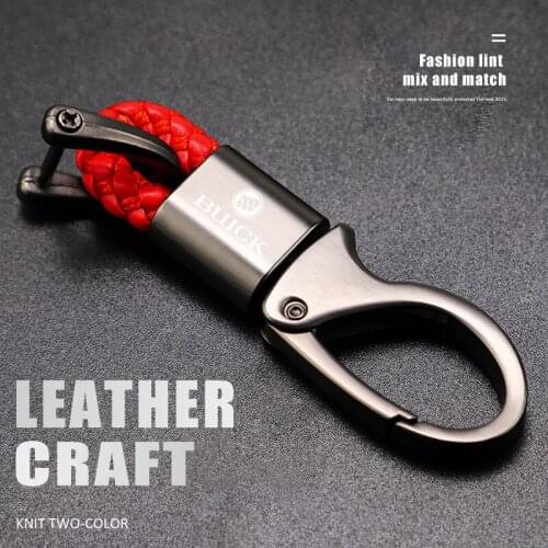 New Car Keychain Leather Alloy Quality Auto Keyring For Buick Regal Lacrosse Excelle Encore Avenir Cascada Enclave Anthem Verano