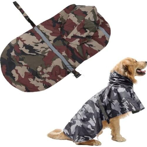 New Pet Camouflage Raincoat Reflective Pet Supplies Dog Rain Snow Clothes