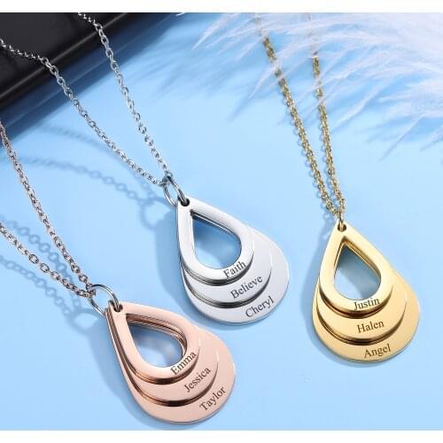 Mom Big Sister Little Sister Necklace for 3 Circle Mother Daughter Necklace Fine Family Jewelry Heart Will Be Contacted Together