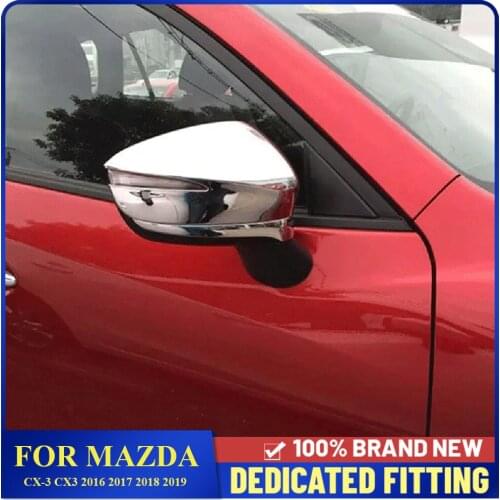 Fit For Mazda CX-3 CX3 2016 2017 2018 2019 Side Door Rear View Mirror Frame Cover Sticker Exterior Car Accessories