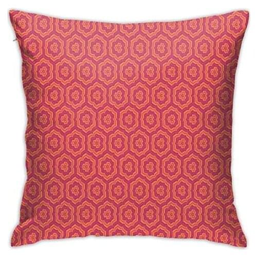 Pooizsdzzz Personalized Abraction Fractal Arrangement of Flowers Spring Blossom n with Colorful Petal Design Decorative Pillow