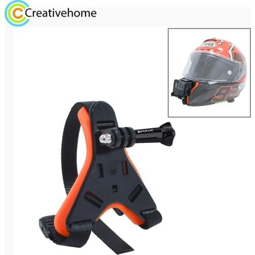 PULUZ Motorcycle Helmet Chin Strap Belt Mount for DJI Osmo Action, GoPro HERO7/6/5/5 Session/ 4 Session/ 4/3 +/ 3/ 2/ 1, Xiaoyi