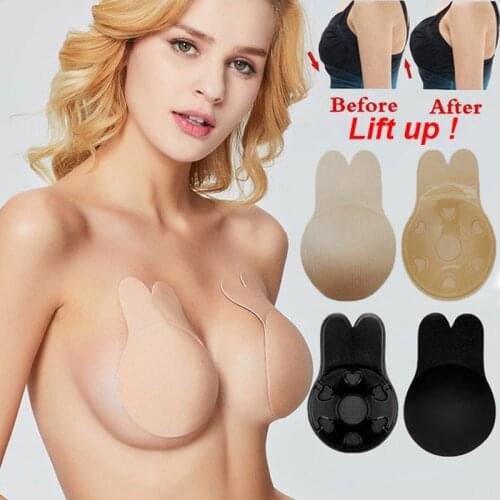 Plus Size Rabbit Bra Nipple Cover Breast Petals Intimates Sexy Accessories Push Up Invisible Bra Reusable Breast Stickers Women