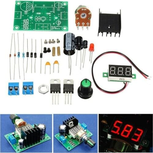 LM317 Digital Display Adjustable Regulated Power Supply Board Module DIY Kits CA